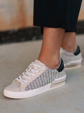 NEW DOLCE VITA ZINA LOW RAFFIA SNEAKERS